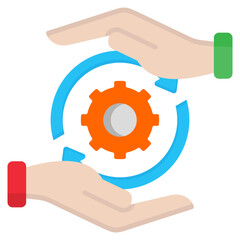 Sales and Job Activity Flat Color Icon