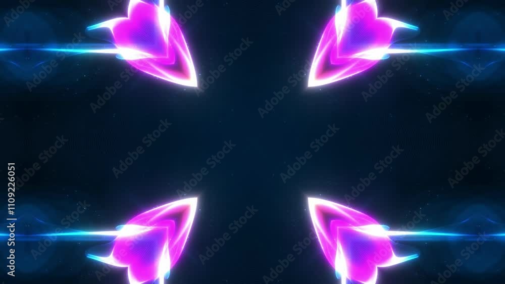 Wall mural abstract psychedelic motion graphic. fluid kaleidoscope effect. seamless 4k loop