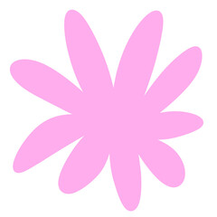 Organic pink flower shape element