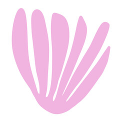 Pink organic flower shape element design