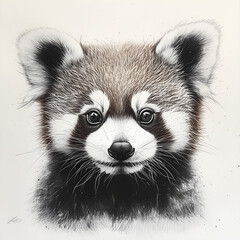 Obraz premium close up of a raccoon isolated on white