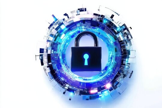 The futuristic design showcasing a secure digital environment.