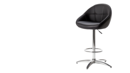 Modern transparent bar chair in minimalist background setting for home use