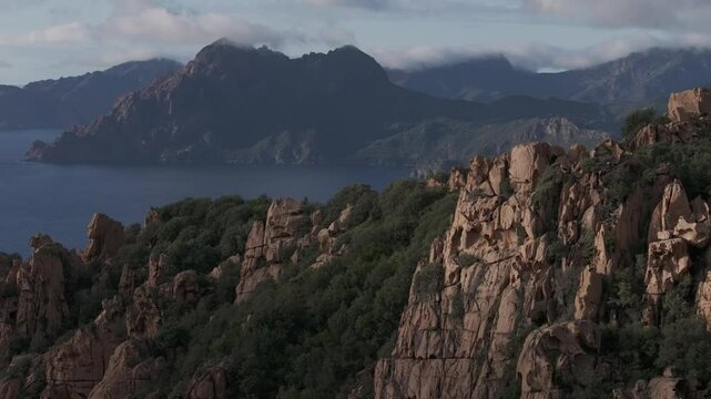 Corsica sea and mountains 