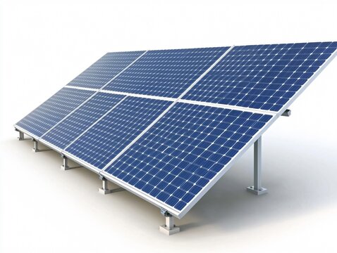 recommend clip art: Solar panel clip art showcasing a modern renewable energy solution on a white background