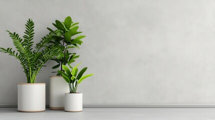 Fototapeta premium Indoor plants, artistic representation of air purification, 3D illustration