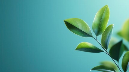 Fototapeta premium Solar energy effect, vibrant foliage oxygen release, 3D illustration