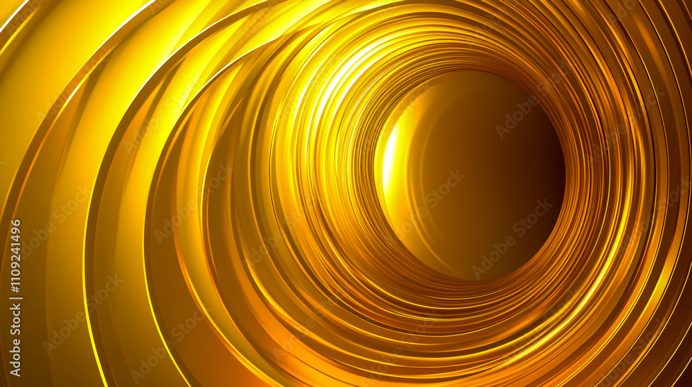 Poster an abstract background featuring a mesmerizing golden circle design, emphasizing vibrant colors and 