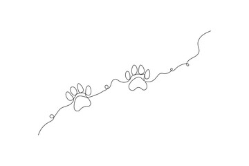 Foot sole one line drawing of human finger print vector icon with black and white background
