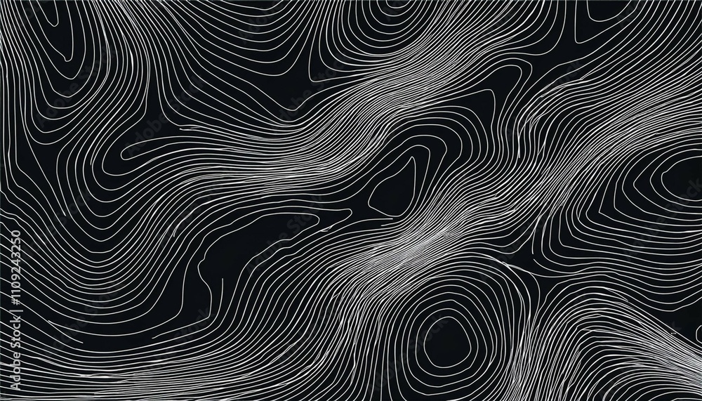 Poster stylized topographic contour map geographic line mountain relief abstract lines or wavy backdrop bac