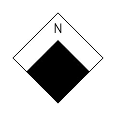 Architectural north arrow and compass outline vector