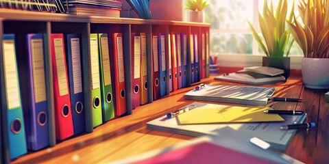 Close-up of a psychologist's desk with therapy books and notepads, symbolizing a job in psychology.