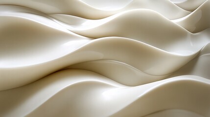 Obraz premium Abstract Cream Wave Background Smooth Elegant Fluid Design Texture