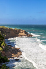 Brandung an der K&uuml;ste, Bucht von Alcudia bei Betlem, Mallorca