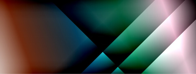 Obraz premium Dynamic shadow lines with gradient colors geometric background