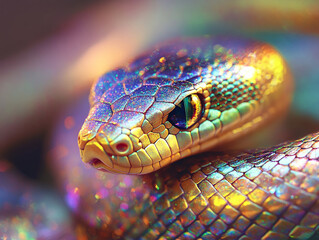 Obraz premium Abstract glittering snake wallpaper