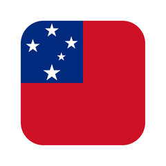 Samoa flag rounded square icon