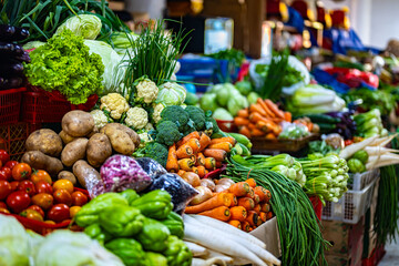 Vegetables on Badung Market, Denpasar, Indonesia