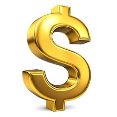 Obraz premium 3d gold dollar sign, 3d golden dollar sign 