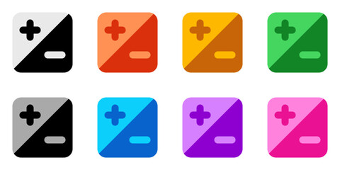 Editable photo exposure, plus and minus vector icon. Part of a big icon set family. Perfect for web and app interfaces, presentations, infographics, etc