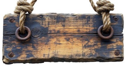 old background with rope isolated on white background