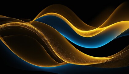 Dark blue and golden abstract background 3d rendering 3d illustration 145