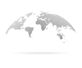 A map of the world on a white background. Geographical banner. Illustration can be used as infographics for business, finance, education. Vector illustration. vector template with isometric style  © Oleh