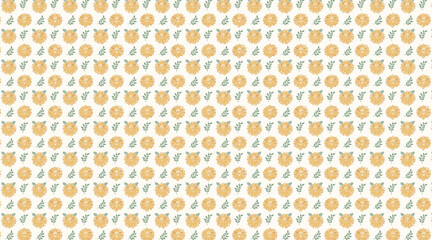 Pastel Floral and Citrus Seamless Pattern: A Delicate Hand-Drawn Illustration. AI Generated