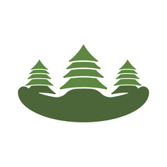 Obraz premium Pine Tree Logo Template Icon