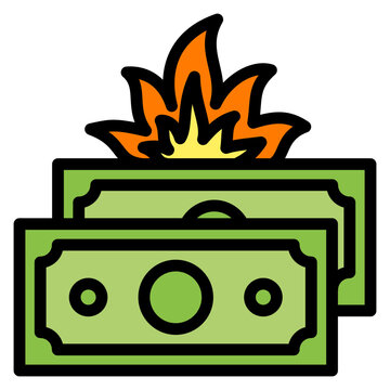 recommend clip art: colored recession icon with black outline