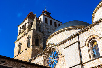 Bell Tower of Saint-Etienne Cathedral in Cahors, a skillful blend of Romanesque and Gothic...