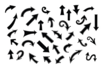 A Set of Thick Curvy Arrows