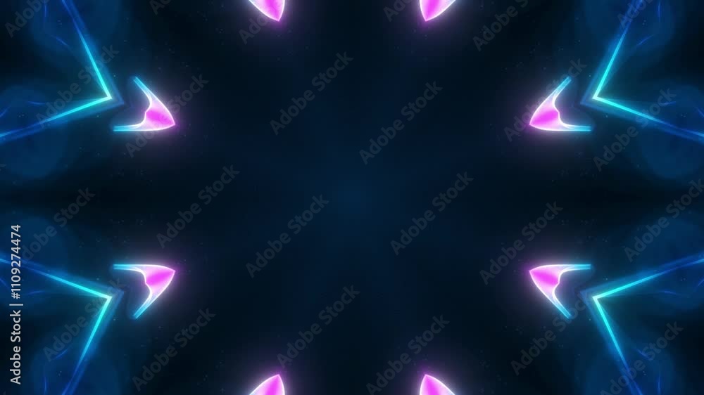 Wall mural abstract psychedelic motion graphic. fluid kaleidoscope effect. seamless 4k loop