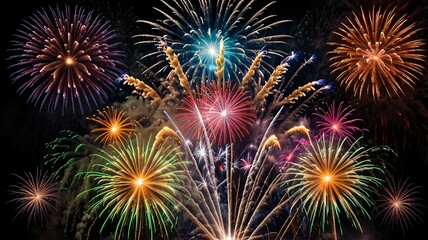 Fototapeta premium SET_1_FireworksNEWYEARS