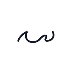 Wave logo icon sign Brand emblem Surfing swim decorative concept Modern linear design for shop store market club Cartoon doodle style Fashion print for clothes apparel card flyer poster banner ad
