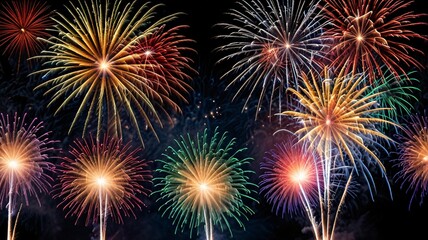 Obraz premium SET_1_FireworksNEWYEARS