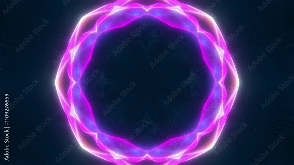 Wall mural abstract psychedelic motion graphic. fluid kaleidoscope effect. seamless 4k loop