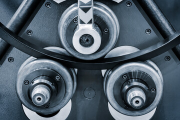 industrial device for bending of metal pipes and plates,  industrial concept