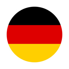 Naklejka premium Germany flag, circle frame, round icon
