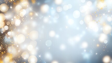 Fototapeta premium A beautiful abstract background featuring soft bokeh lights in a blend of warm and cool tones, perfect for creating a dreamy atmosphere in design projects.