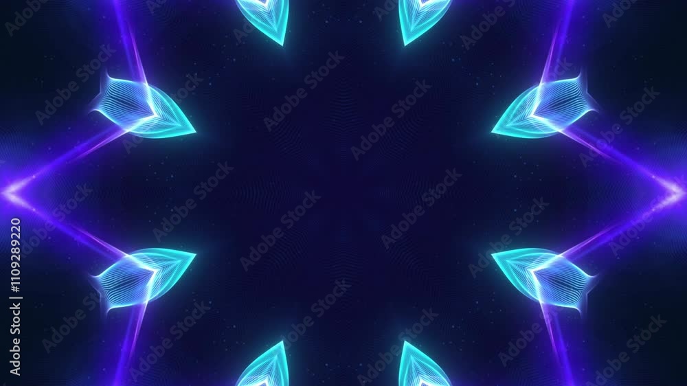 Sticker abstract psychedelic motion graphic. fluid kaleidoscope effect. seamless 4k loop