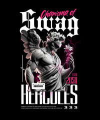 Obraz premium Y2K Aesthetic T-Shirt Design - Retro Futuristic Cybercore Streetwear Graphic