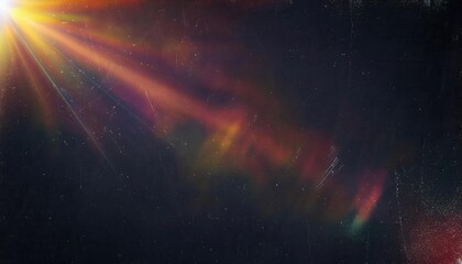 Obraz premium Cosmic Radiance. Abstract Rays of Light Breaking Through the Darkness with a Vintage Texture Effect, Capturing a Sense of Mystery, Hope, and Infinite Possibilities in a Starry Void