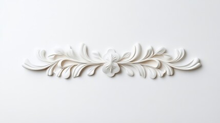 Naklejka premium A white flower design is on a white background