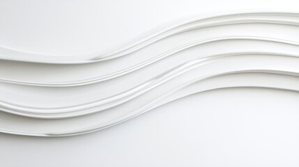 A white shelf with a wave pattern on it