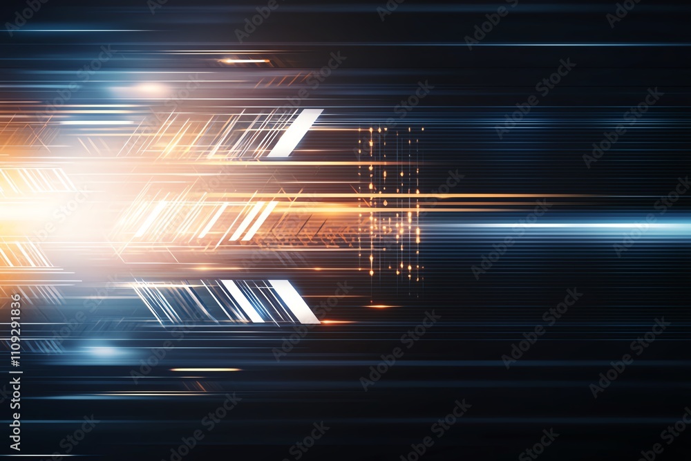Poster a captivating display of light streaks and dynamic movement, showcasing the essence of speed and mod