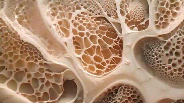 3D animation of cancellous bone structure