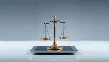 law and regulation on medicine pharmaceutical compliance, tablet computer technology, medical healthcare hospital justice rules and rights, doctor expert scale balance graphics icon banner backgroun