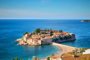 Saint Stefan village near Budva city, Montenegro