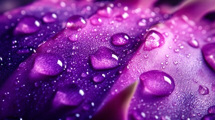 Close-up view of dragon fruit with droplets showcasing vibrant colors and texture